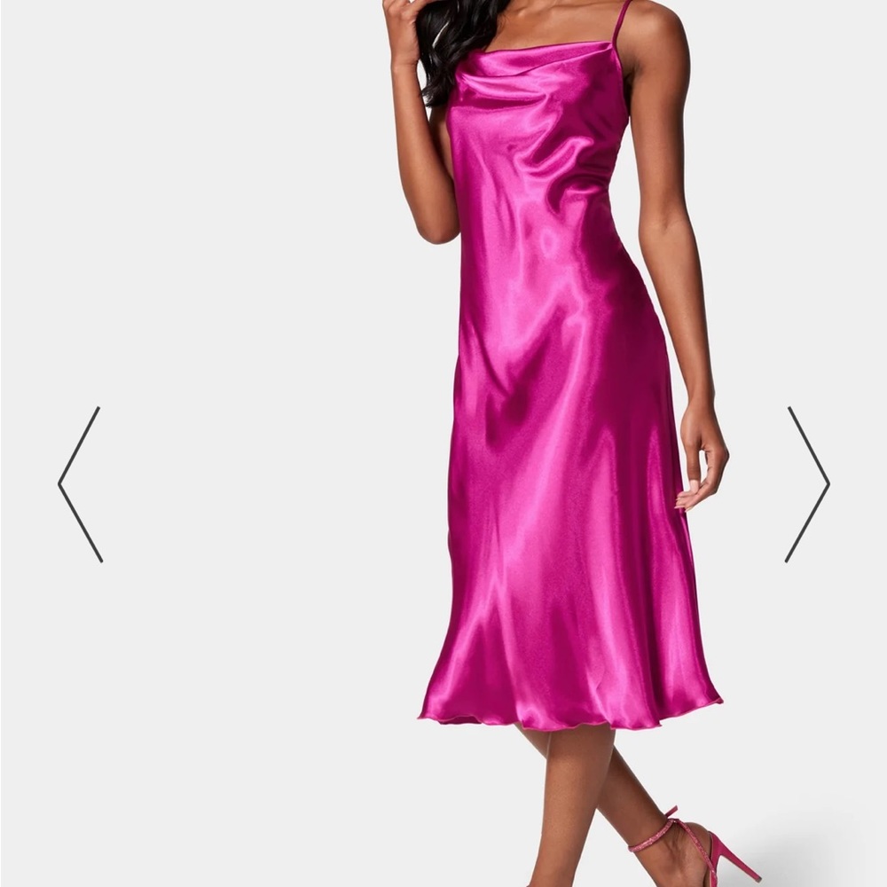 “BEBE” cowl neck slip dress. NWT